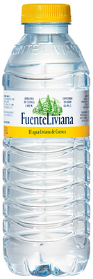 Botella de plástico de agua mineral Fuente Liviana de 33 cl