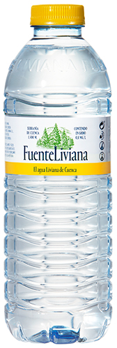 Botella de plástico de agua mineral Fuente Liviana de 50 cl